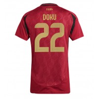 Maglie da calcio Belgio Jeremy Doku #22 Prima Maglia Femminile Europei 2024 Manica Corta